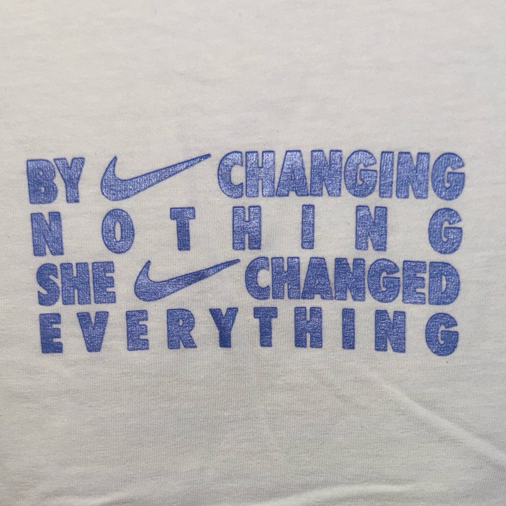Nike SERENA WILLIAMS "BY CHANGING NOTHING, SHE CHANGED EVERYTHING" white t-shirt